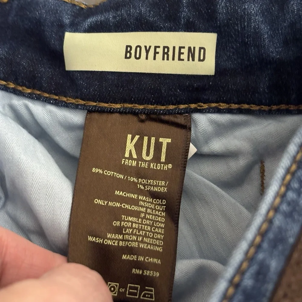 Kut From‎ The Kloth Womens sz 18 Jeans Blue Denim Dark Wash Boyfriend 36x30